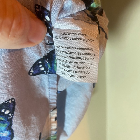 Tommy Hilfiger women's long sleeve butterfly button up shirt- size M (medium) - Picture 5 of 8